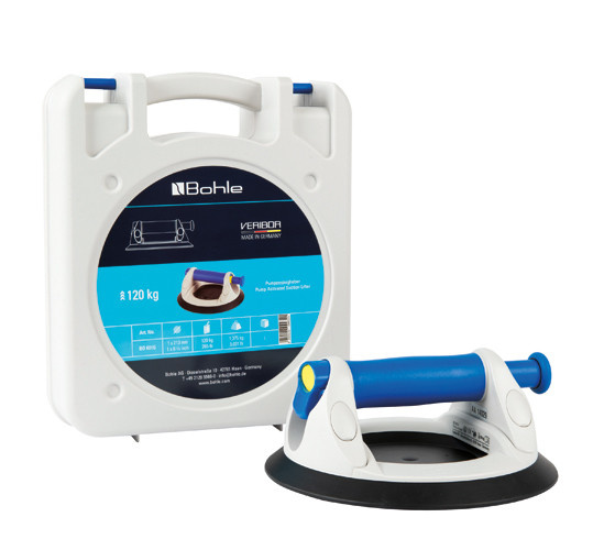 Veribor® pump suction lifter, BO601G, made of plastic, including carrying case.