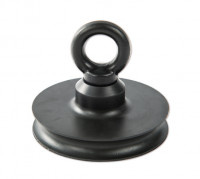 Suction cup with T-handle and eyelet.