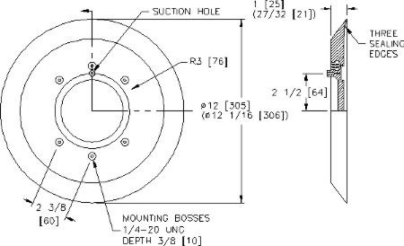Wood's Powr-Grip® Replacement Suction Disc G3370 (305 mm) for WPG vacuum lifters