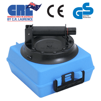 CRL 8" ABS-handled vacuum lifter with pump mechanism for curved surfaces.