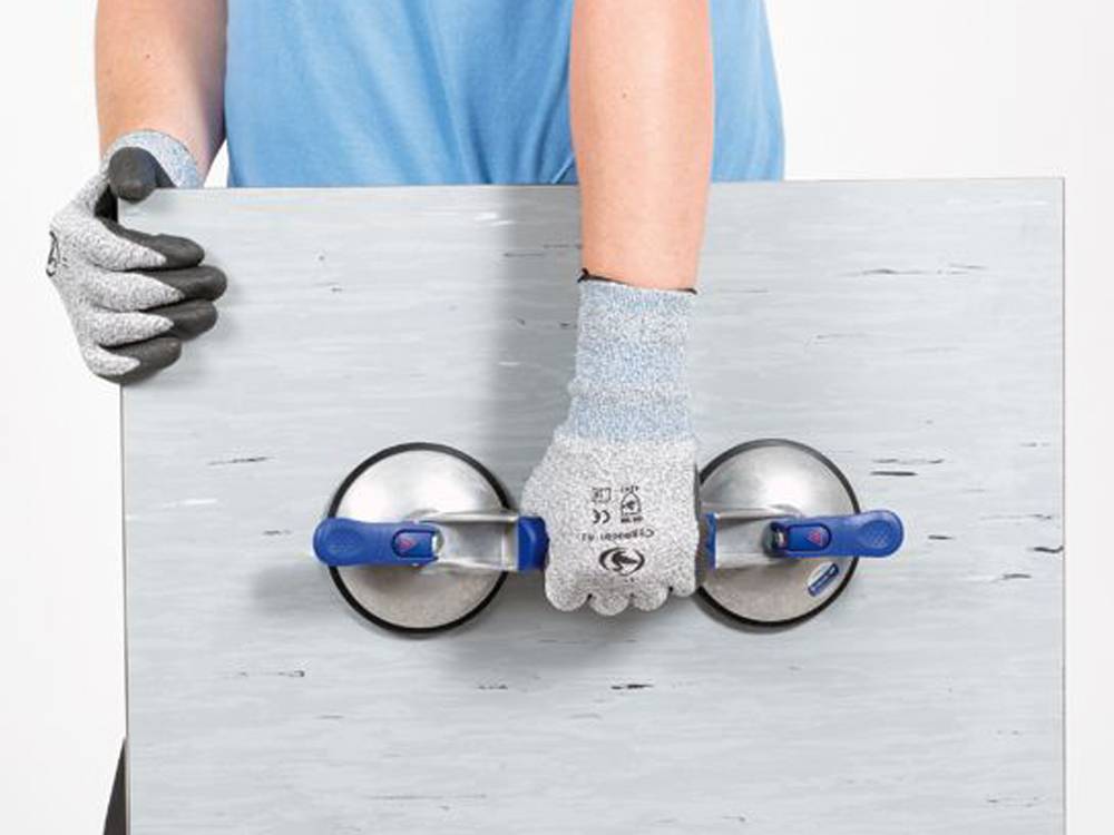 Veribor® blue line suction lifter with sealing lip.