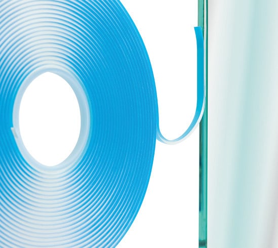 XtraColl® double-sided adhesive tape, passivated edges, glass thickness from 8 mm to 17.52 mm, 12 metres, 7 mm